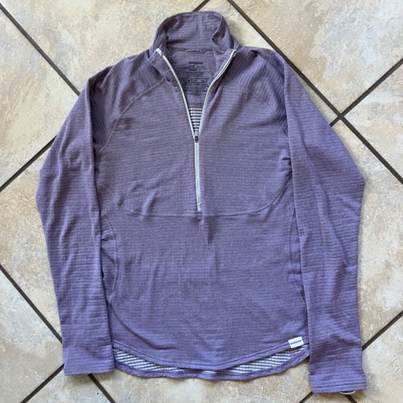 Patagonia Light Purple Polartec ¾ Zip Base Layer – Women’s Medium - Picture 7 of 9